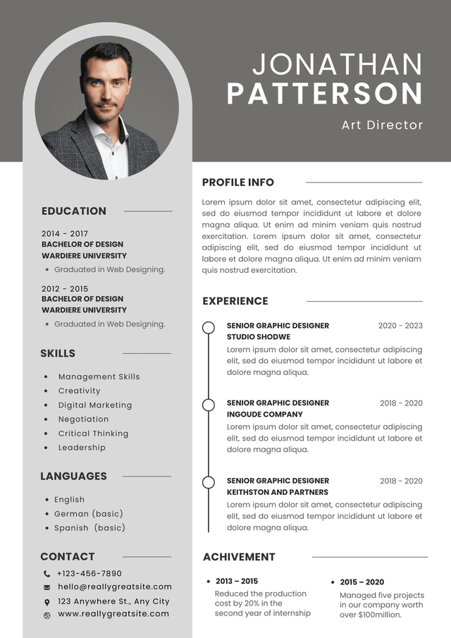 Resume Template 1