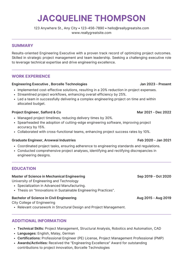 Resume Template 2