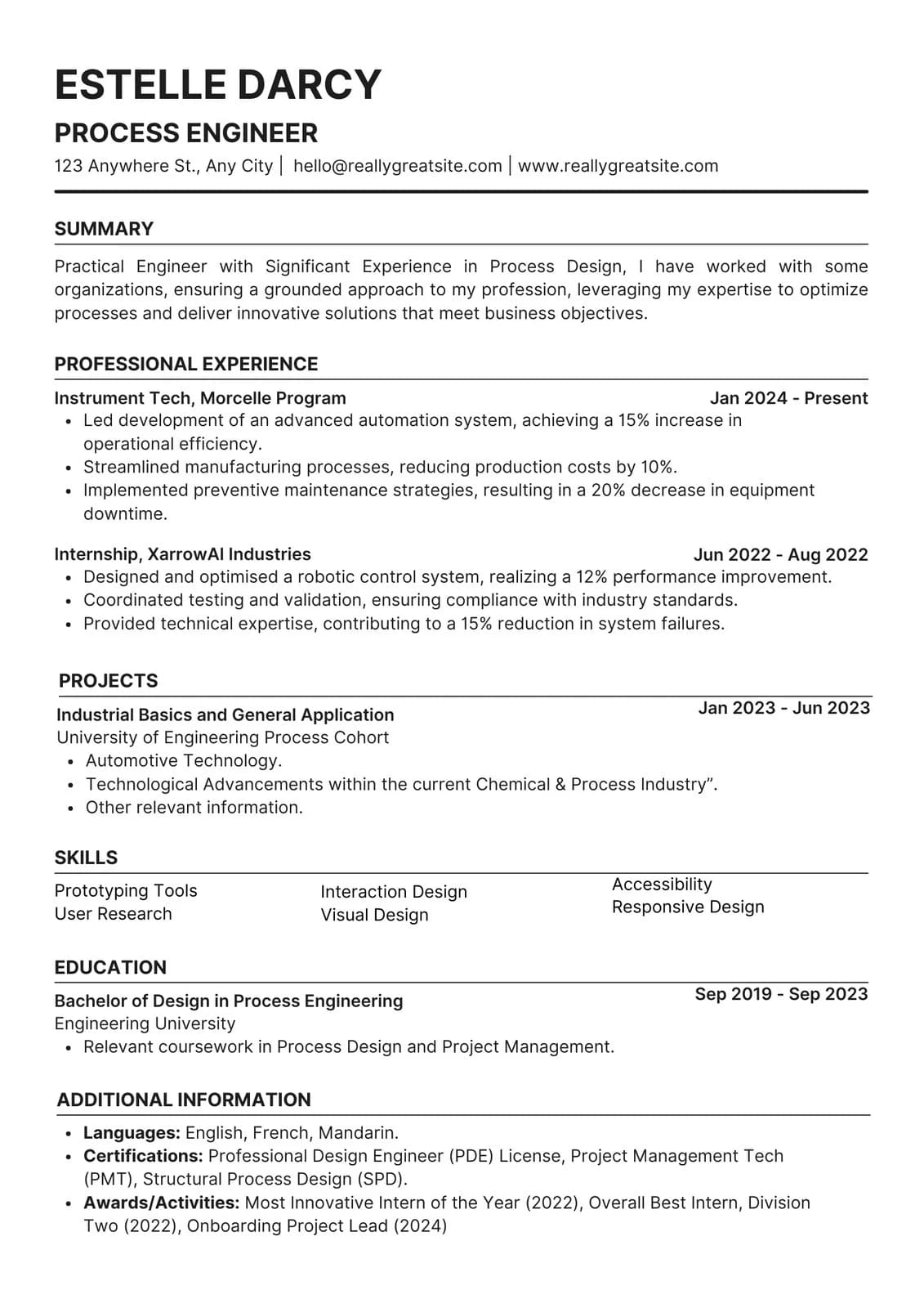 Resume Template 4