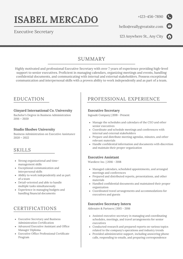Resume Template 7
